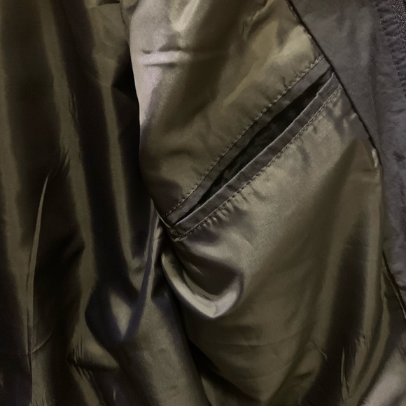 Mens Blank NYC Navy Blue Bomber Jacket - Picture 4 of 11